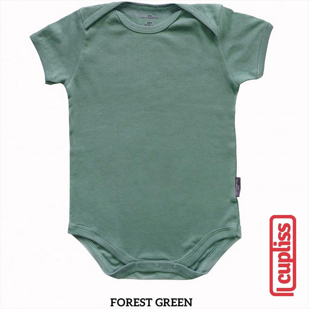 Forest Green Little Palmerhaus Everyday Bodysuit Short Sleeve Jumper