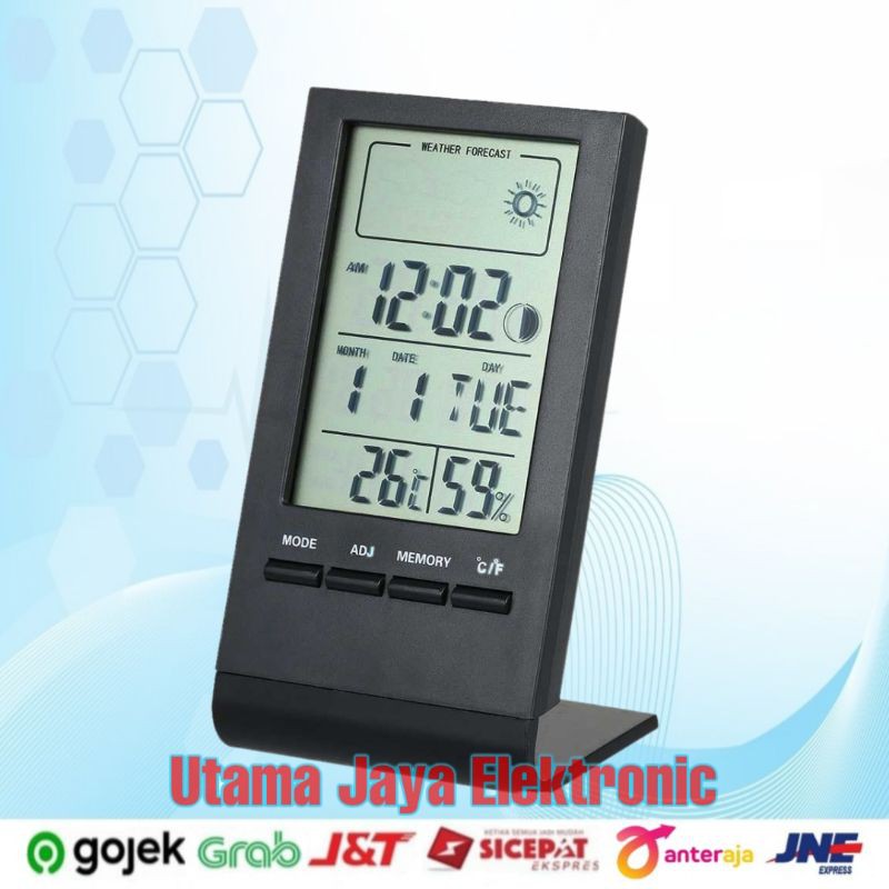 KKMOON Jam Mini Digital Thermometer Hygrometer Weather Station  CX220