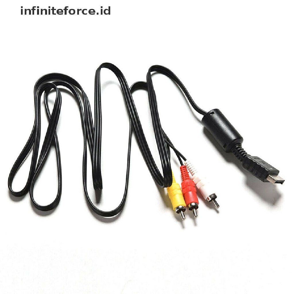 (infiniteforce.id) Kabel Audio Video 3 RCA Flat Untuk Playstation PS PS2 PS3