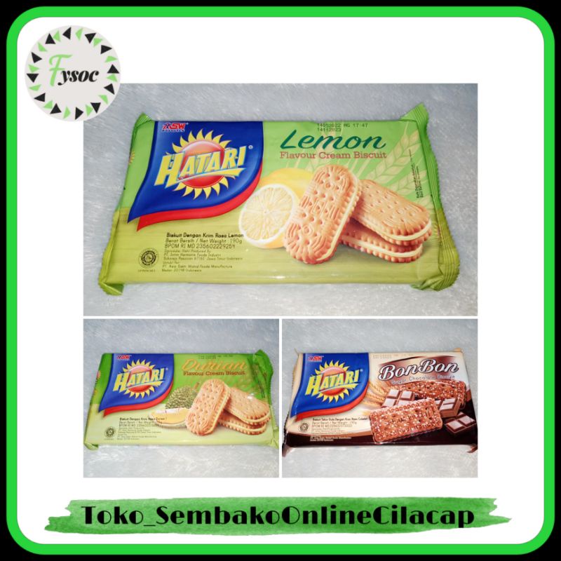 HATARI CREAM 200GR COKLAT BONBON LEMON DURIAN STRAWBERRY | BISKUIT KRIM