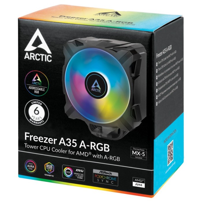 ARCTIC Freezer A35 A-RGB Tower CPU Cooler for AMD with ARGB