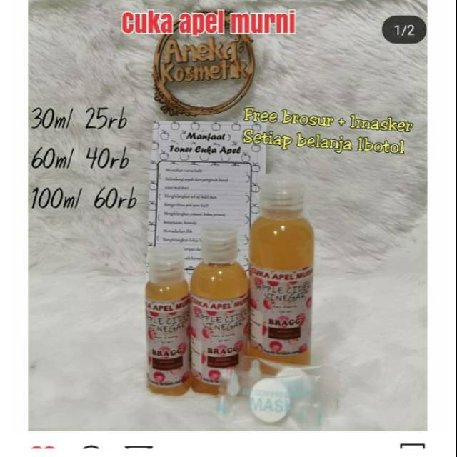 CUKA APEL MURNI BPOM 100% original