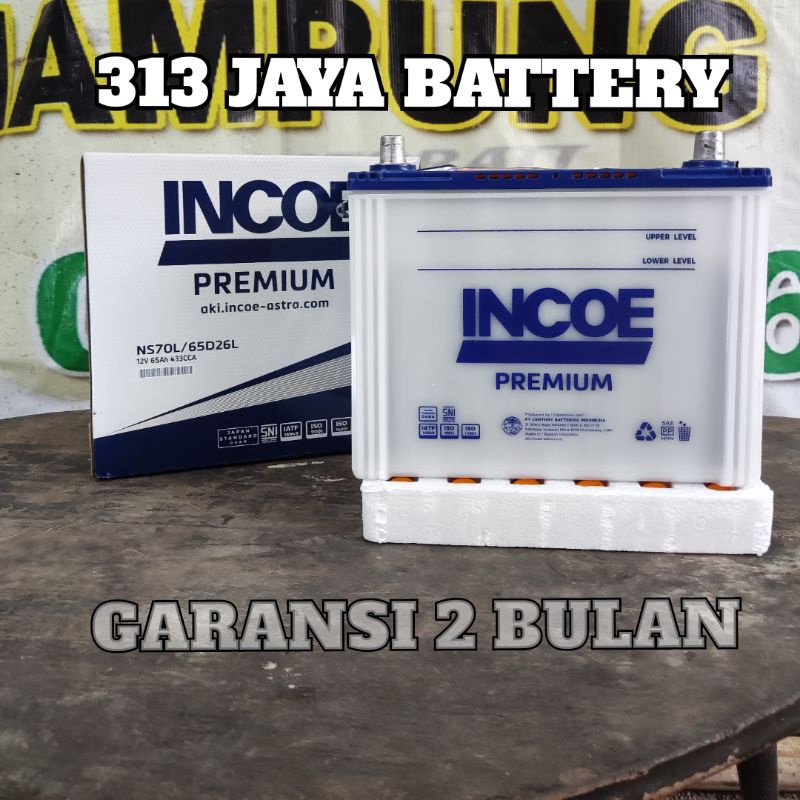 AKI BASAH INCOE PREMIUM NS70L (65amper) KIA SEDONA,ESCAPE,KIJANG INNOVA