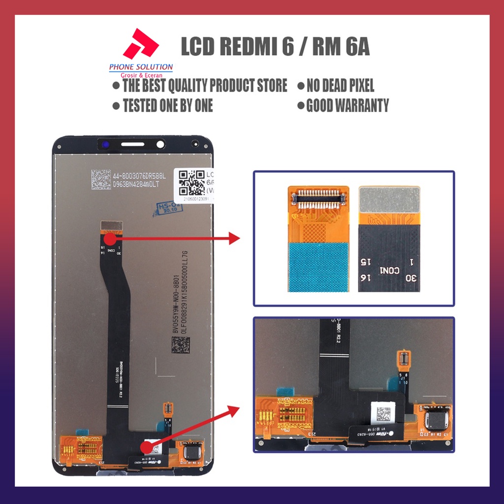 LCD Xiaomi Redmi 6 / LCD Xiaomi Redmi 6a Fullset Touchscreen // Supplier LCD Xiaomi Redmi - Garansi 1 Bulan