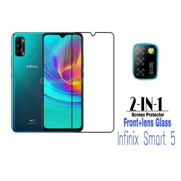 Tempered Glass 9D INFINIX SMART 5 + Tg Lensa Camera 2in1