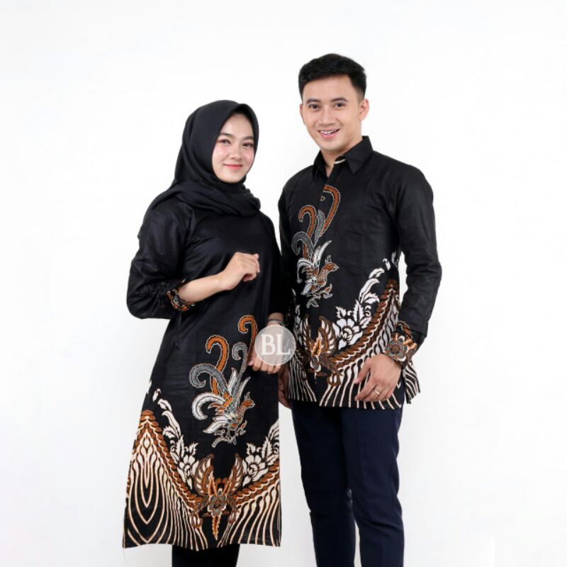 Maura Couple - Sania Ruffle Batik Couple Ori Ndoro Jowi DNT-Tunik ayam