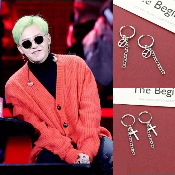 [Bayar Di Tempat]Fashion Personality Earrings G-Dragon The Same Paragraph Chain Earri Subang