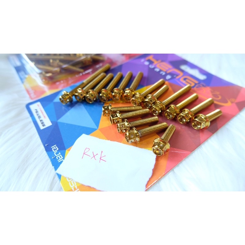 baut blok mesin rxking gold kiri kanan probolt flower HENG