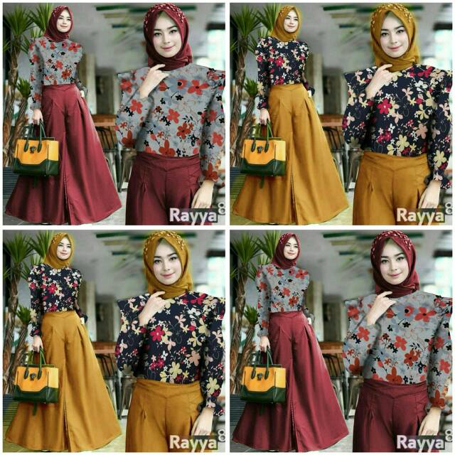 ST KULOT RAYA / SETELAN BAJU MUSLIM / SETELAN CELANA KULOT MUSLIM