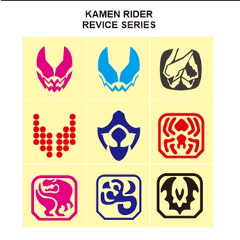 STICKER CUTTING - STIKER - KAMEN RIDER REVICE SERIES REVI VICE VISTAMP EVIL LIVE JEANNE DEMONS REX
