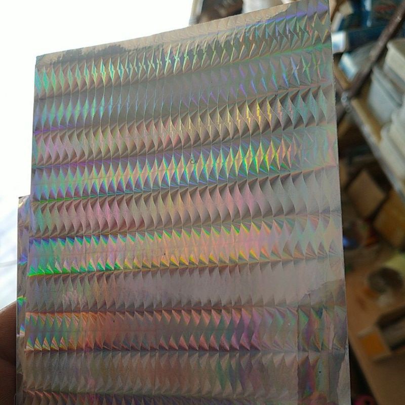 Sticker Hologram Motif Gelombang 1 lembar  Stiker Metal Jig Lure