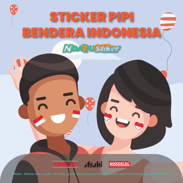 

Sticker Bendera Indonesia | Sticker Pipi | Sticker Supporter