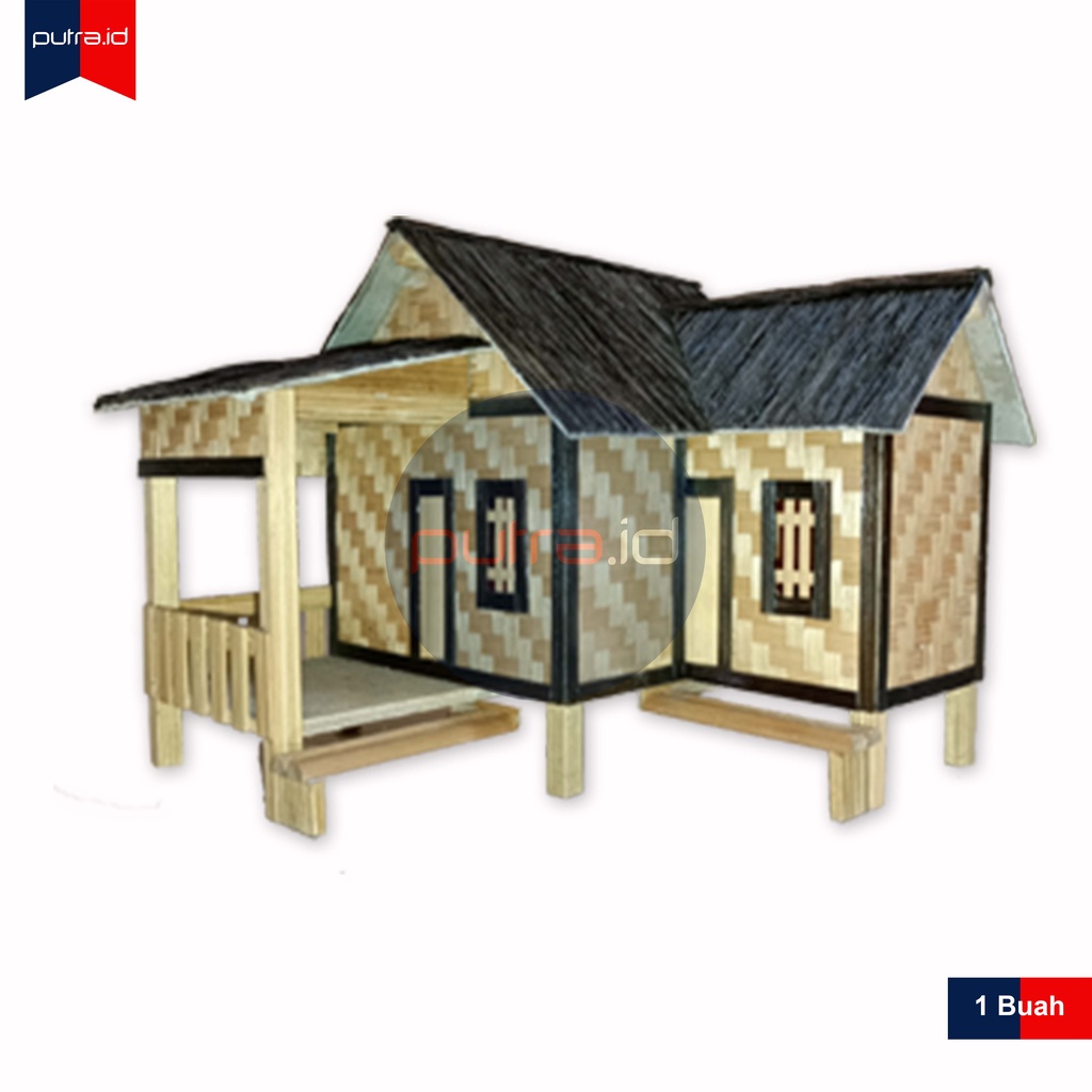 [BISA COD ] MINIATUR RUMAH ADAT SUNDA TERBUAT DARI BAMBU DAN IJUK