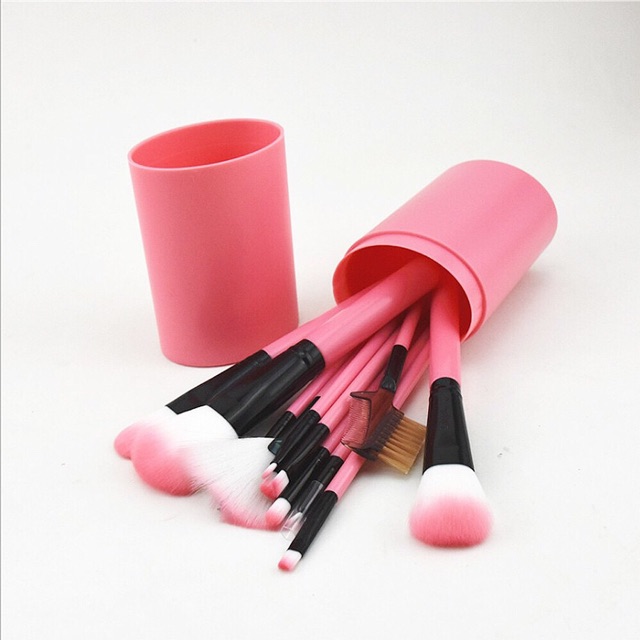 `ღ´ PHINKL `ღ´ Brush set kuas makeup tabung kosmetika untuk aplikasi bedak eyeshadow blush on lipstick