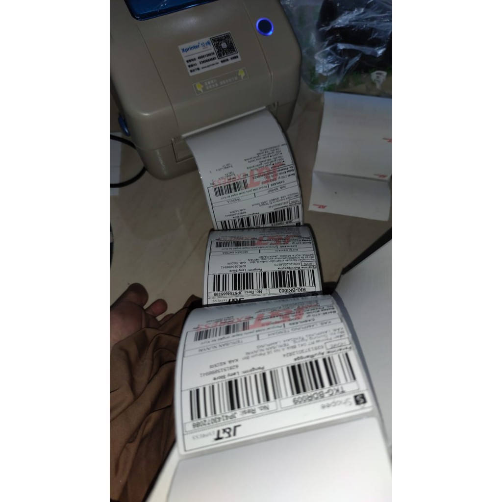 GENUINE Xprinter XP-490B Barcode Printer - PRINTER LABEL BARCODE - PRINTER LABEL HARGA FREE APLIKASI DESIGN LABEL