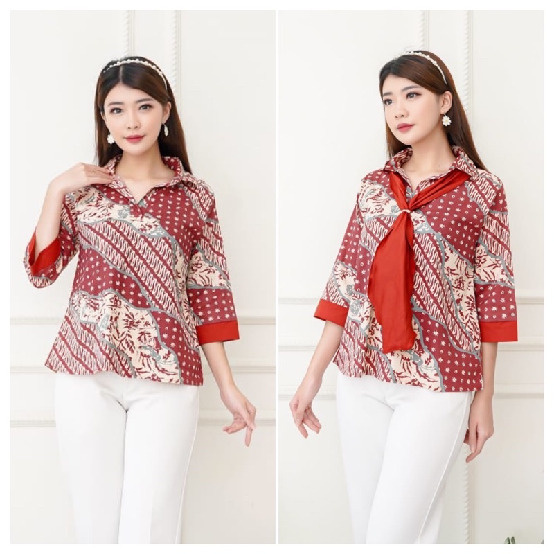 Baju batik cewek / atasan batik murah / blouse batik / baju batik wanita / batik wanita murah / 068