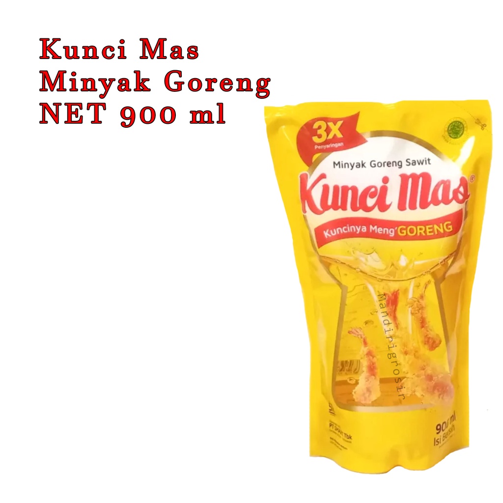 Minyak Goreng * Kunci Mas * Minyak Goreng Pouch *  900 ml