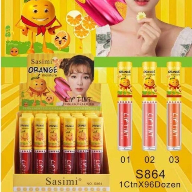 [Per Batang] Liptint Sasimi Orange Moisture Baru S864