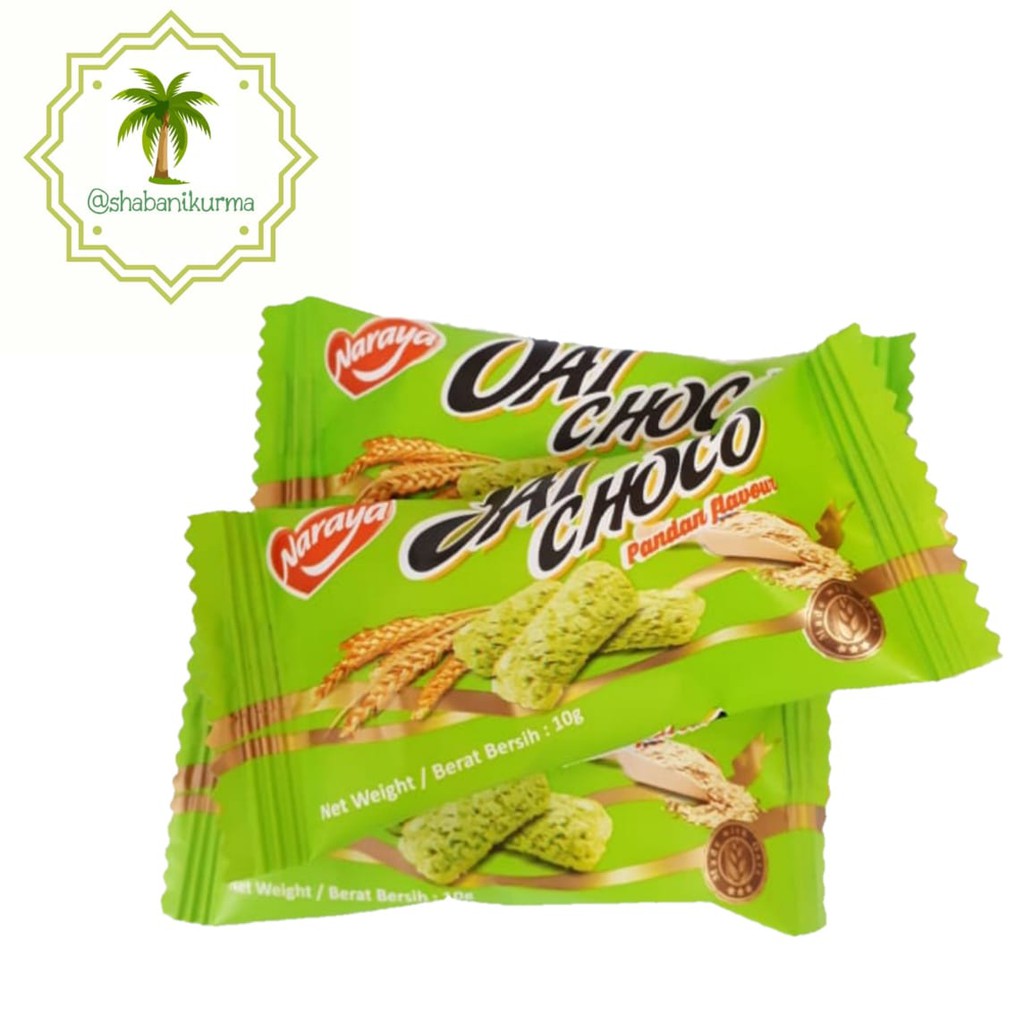 Naraya Oat Choco Pandan Eceran / Gandum Sereal Per biji / Pcs