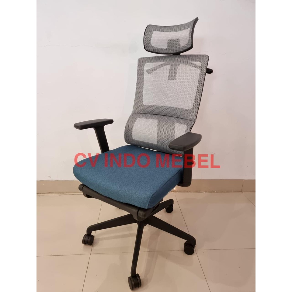 Kursi Kantor kursi Direksi manager gaming Jaring Footrest recline makassar Promo murah Ready kursi d
