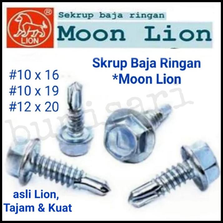 Skrup Baja Ringan 10 X 19 (Moon Lion) - Per Dus Isi = 1.000 Pcs