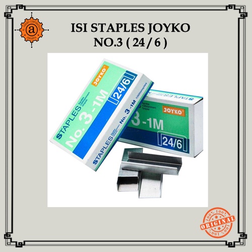 

Isi Staples Joyko No. 3 ( 24 / 6 ) Satuan