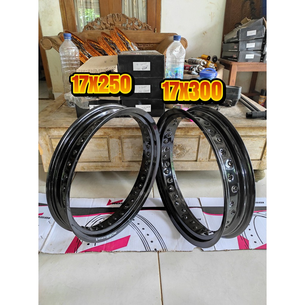 Velg Pelek Rossi ring 17 tapak lebar 250 300 sepasang 2pcs
