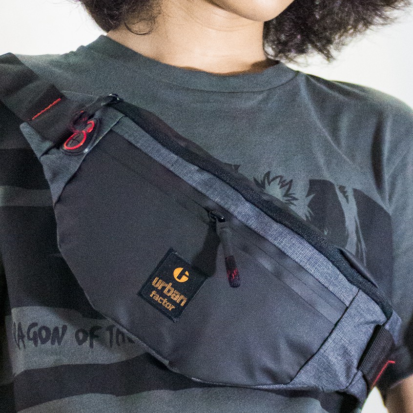 Dots Black | Tas Pinggang Waist Polos Simple Pria Wanita Waistbag Ori New Bag | Urban Factor FORIND