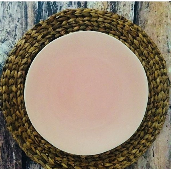 PIRING KERAMIK WARNA PINK/PIRING SAJI/PIRING MAKAN/PLATE