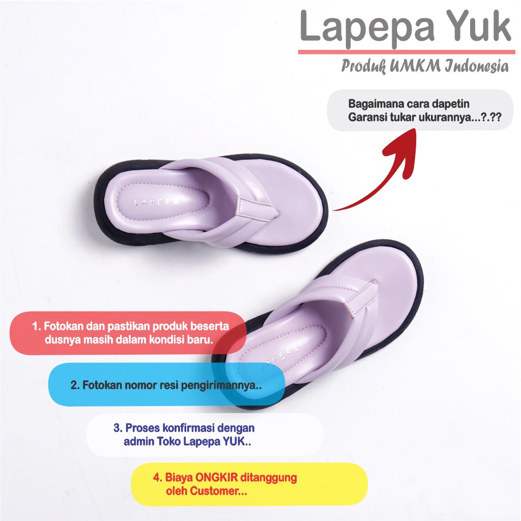 LAPEPA YUK - Sandal Platform Anak Perempuan Usia 2 sampai 10 Tahun ZELDA KIDS Sendal Anak cewek Wedges Wanita Empuk Model Jepit Japit Warna LILAC Ungu Soft Lucu Cantik cewe Slop Usia Umur 3 4 5 6 7 8 9 thn Tahun Premium Ori Original Mall Official Store