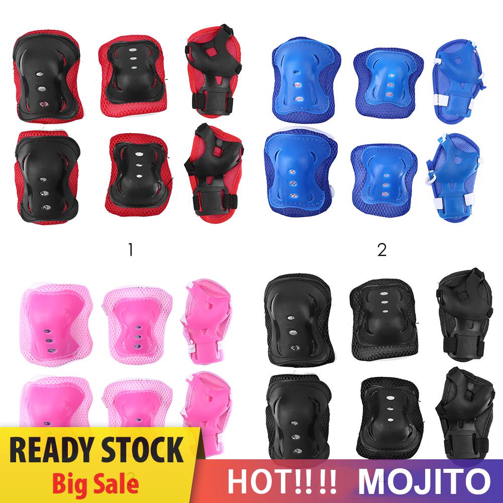 6pcs / Set Pelindung Siku / Lutut / Pergelangan Tangan Anak Untuk Roller Skating