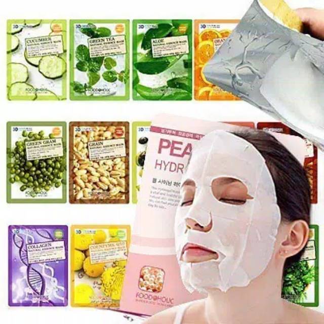 Masker 3D Food A Holic Nature essence mask from Korea