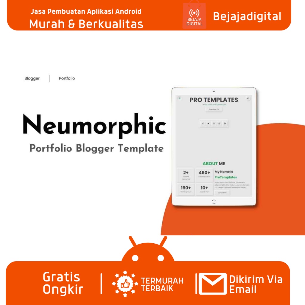 Template Blogspot tema Neumorphic Premium Blogger