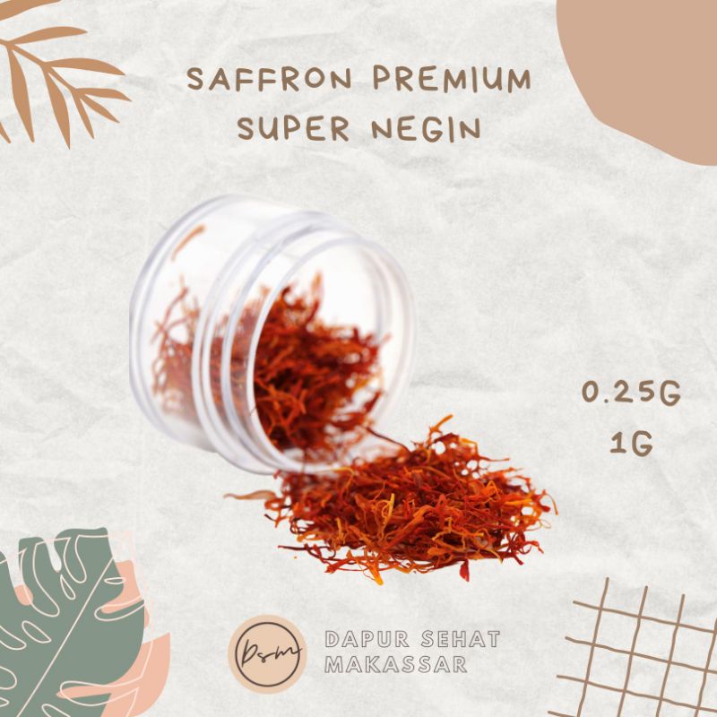 (COD) saffron (FINEST QUALITY A++) SAFFRON SUPER NEGIN 2 gram SAFRON ORIGINAL IRAN ready Makassar