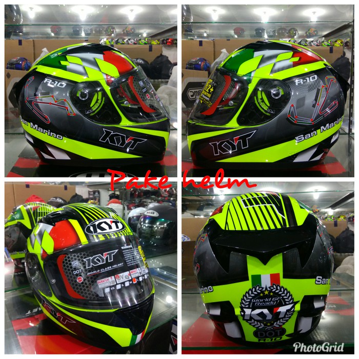 BEST QUALITY HELM KYT R10 FLAT VISOR SAN MARINO FULL FACE