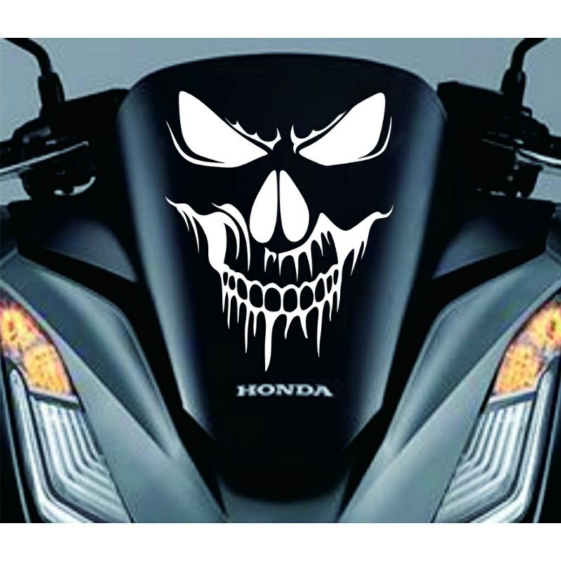 stiker Skull untuk Winsild motor, kaca mobil, laptop... Stiker Cutting tengkorak