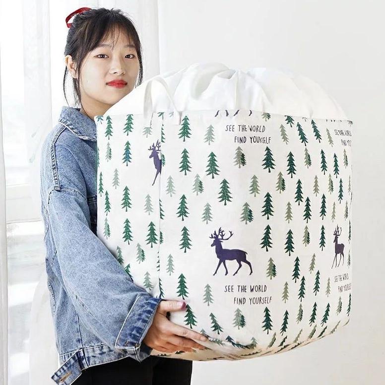 STORAGE BAG JUMBO 100 LITER STORAGE BOX KERANJANG BAJU TEMPAT PAKAIAN ,MAINAN ANAK / BAD COVER / SEL