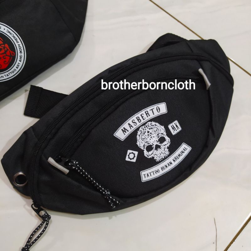 tas waistbag pinggang selempang pria Masyarakat bertato Masberto