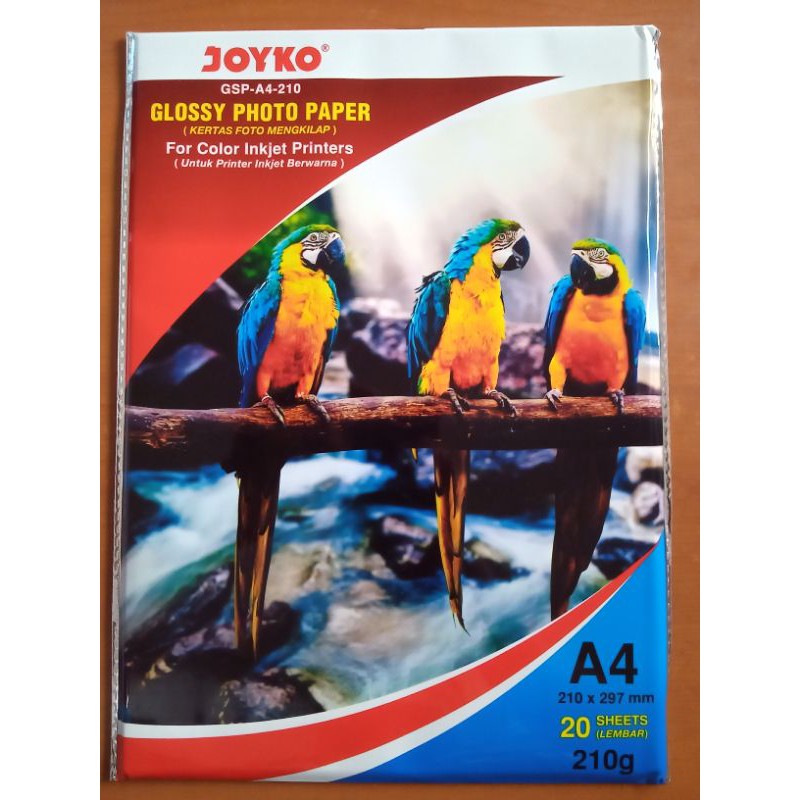 

glossy photo paper joyko a4 210gr