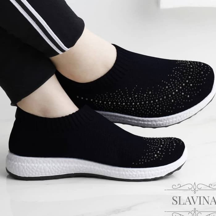 Slip On Wanita Import Batam Readystok U86L3  Sepatu Wanita Slip On Clara Sds308 - ,