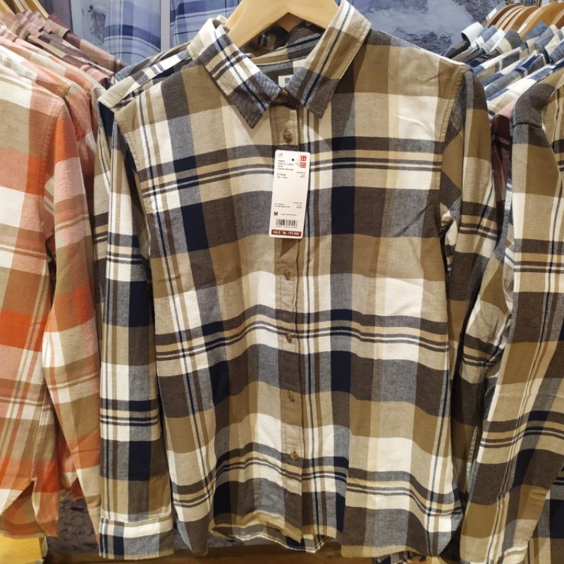 Kemeja Wanita kotak kotak Uniqlo Sale Jastip