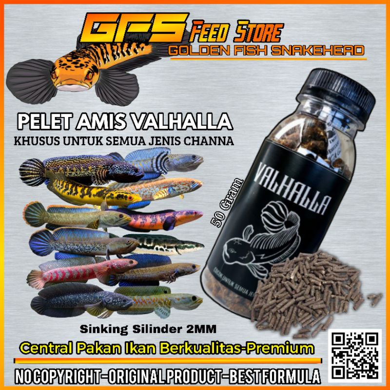 Pelet Amis Valhalla 50 Gram Untuk semua Jenis Channa