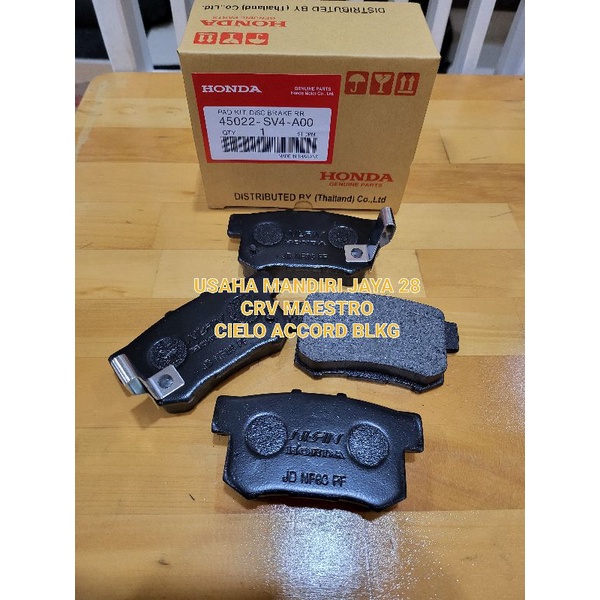 KAMPAS REM BELAKANG-BRAKE PAD REAR HONDA CRV 2002 SAMPAI 2017 MAESTRO 45022-SV4-A00