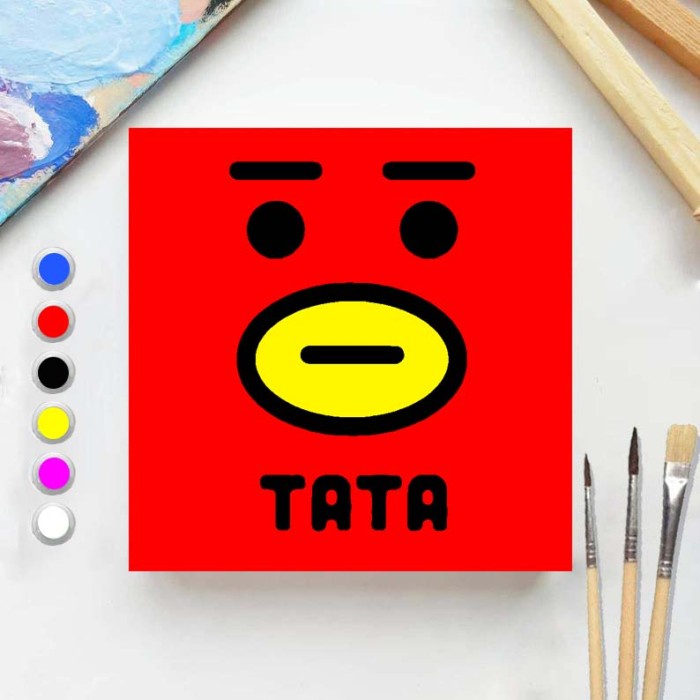 

Painting by number BTS BT21 2 20x20 Wooden Painting kit/Set Melukis - TATAFACE