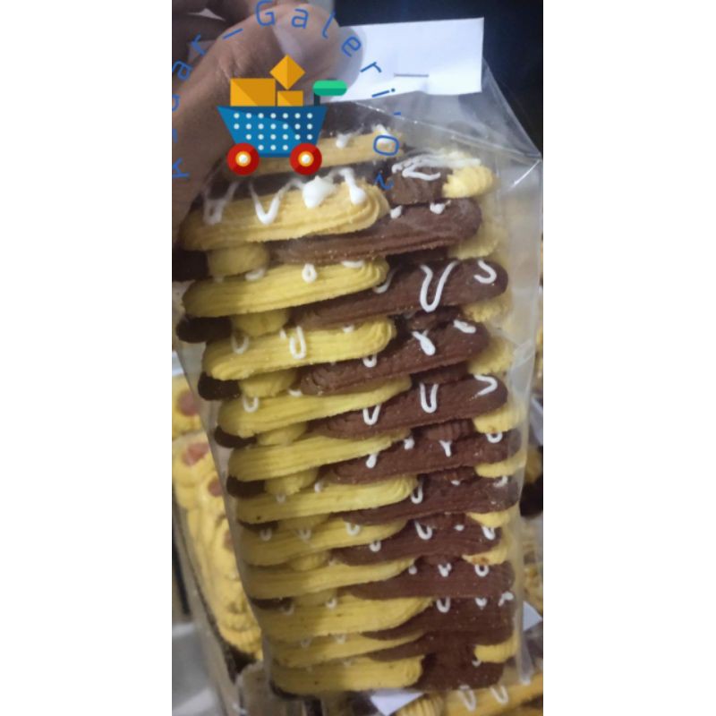 

kue semprit long kombi 500gr / cookies semprit motif