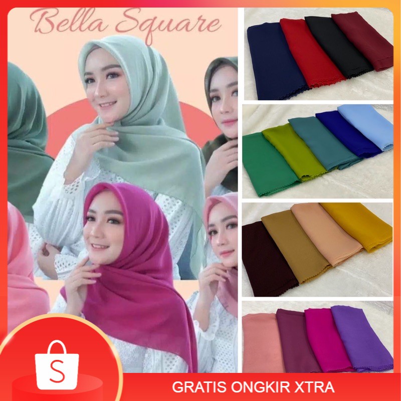 Bella square Laser cut premium Jilbab segi empat bella square Murah
