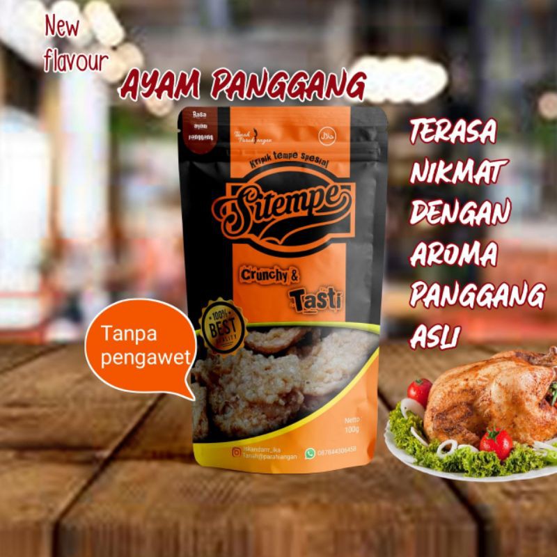 

SITEMPE keripik tempe khas bogor / snack / cemilan / rasa AYAM PANGGANG