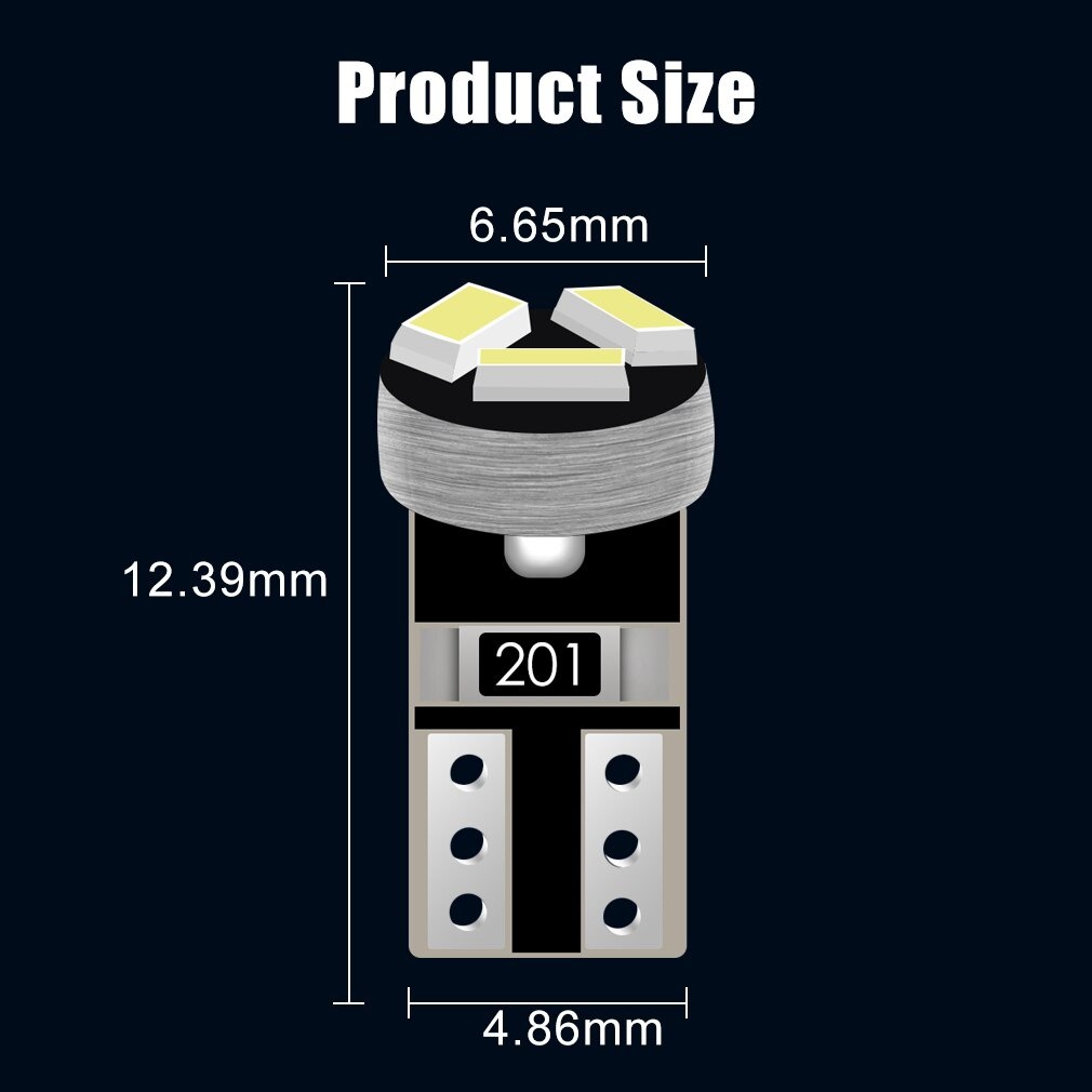 [BISA COD] Lampu LED T5 Speedometer Dashboard 3 SMD 1210 Model Jamur Mobil Motor