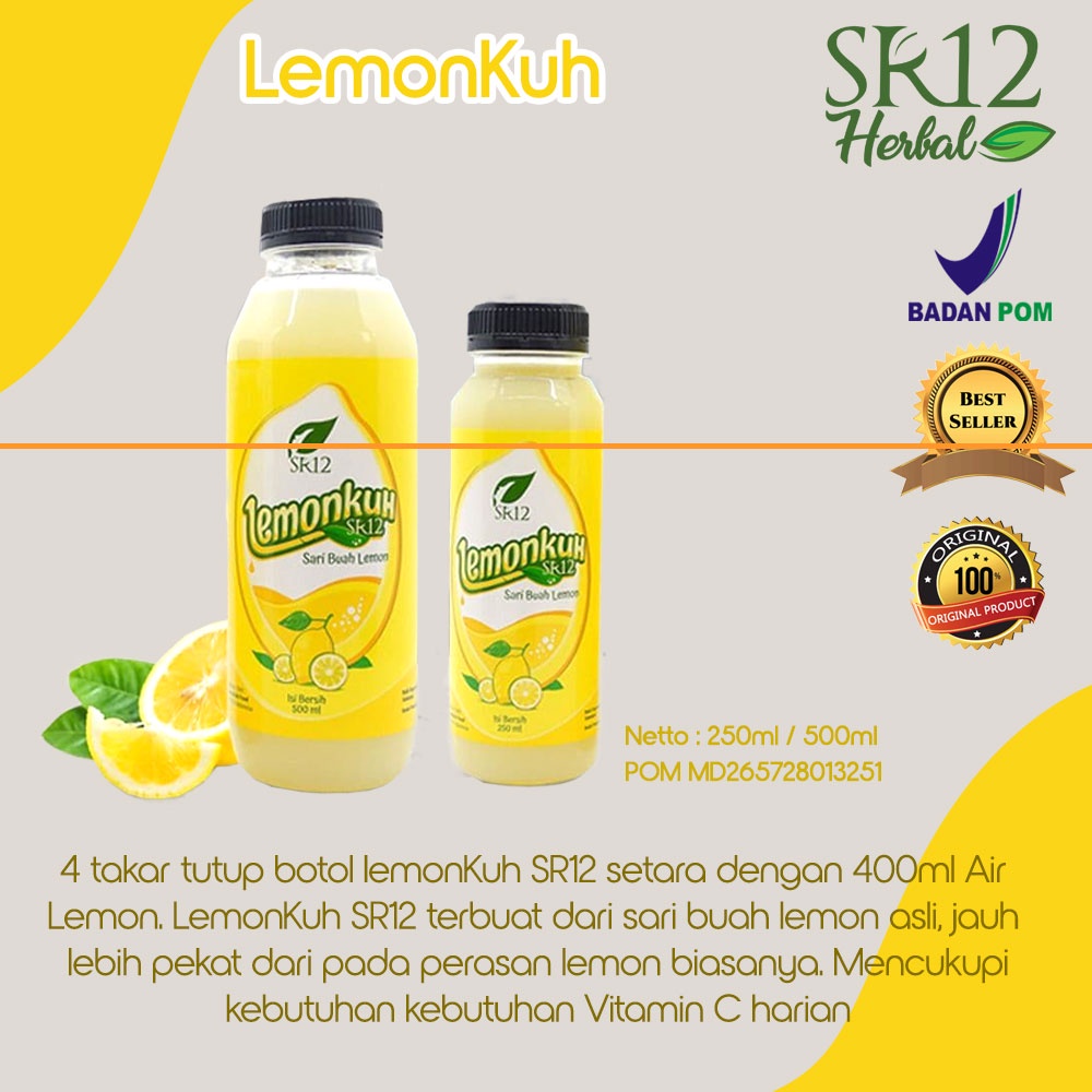 

LEMONKUH SR12 SARI LEMON ASLI KANDUNGAN LEMON HINGGA 99%.