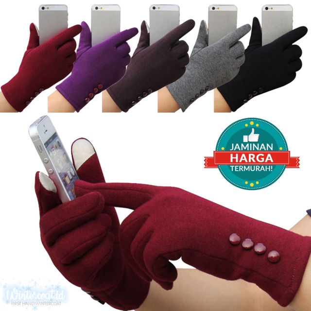 Sarung Tangan Wanita Musim Dingin Winter women gloves cewek touchscreen murah hangat import motor